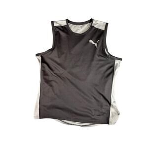 Puma Men's Athletic Tank Top Sleeveless Training Shirt Gray Size Large